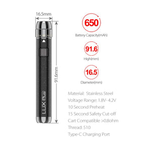 Yocan LUX Plus 510 Threaded Vape Pen Battery Mix Color